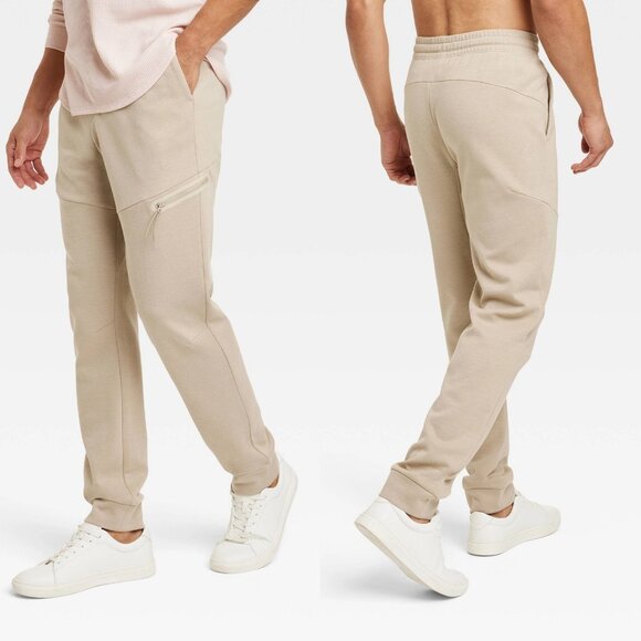 Small - Mens Ponte Joggers - All In Motion - Khaki - Picture 1 of 6